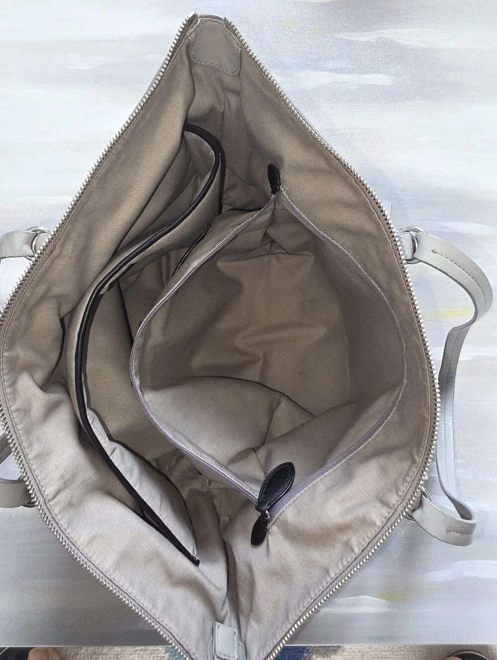 Rebecca Minkoff Gray Pebbled Leather Tote